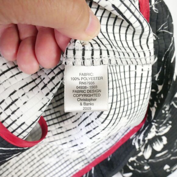 Christopher & Banks Womens Size S Flower Print Black & White Jacket One Button - Picture 4 of 11